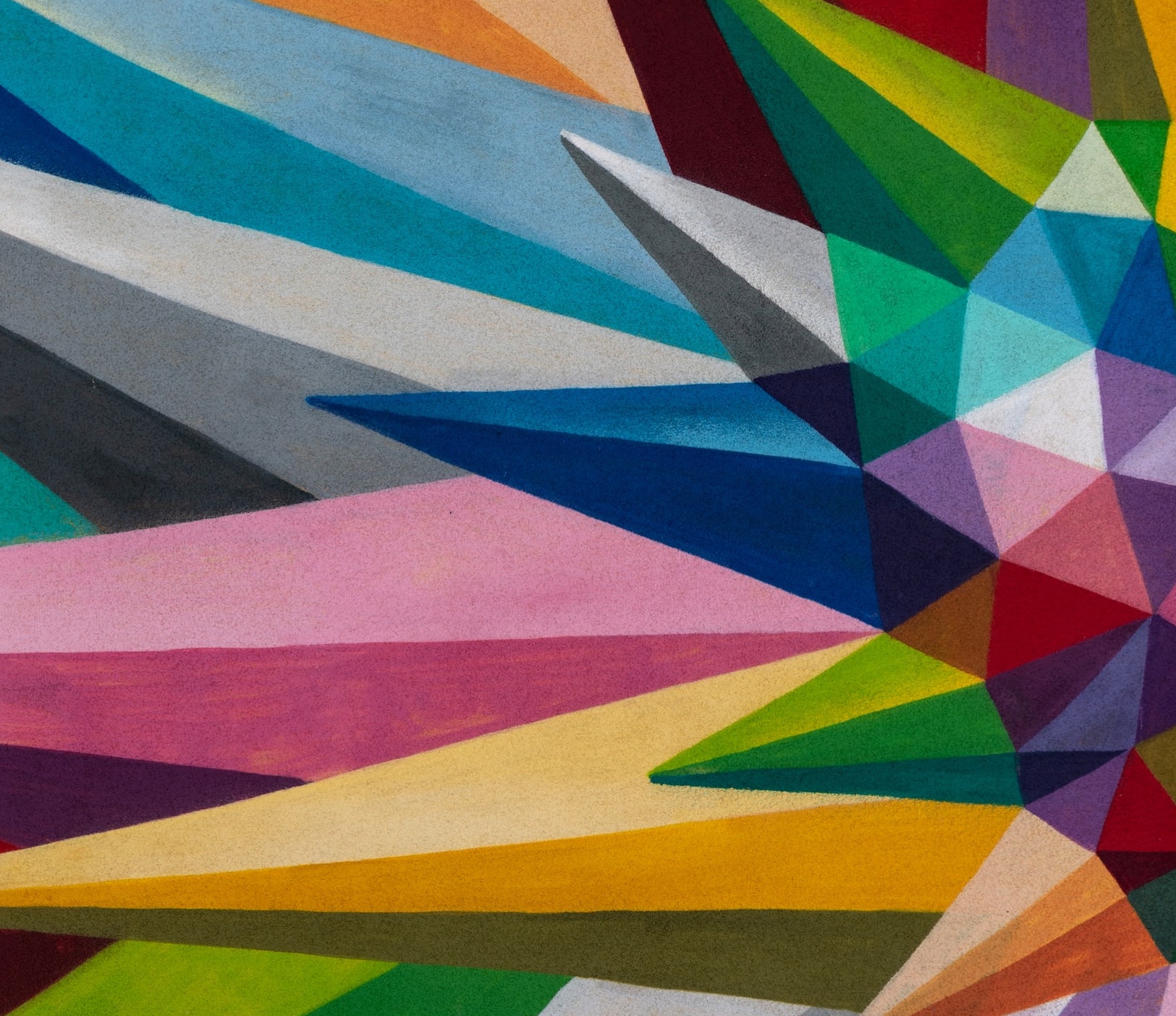 Vibrant geometric studio background